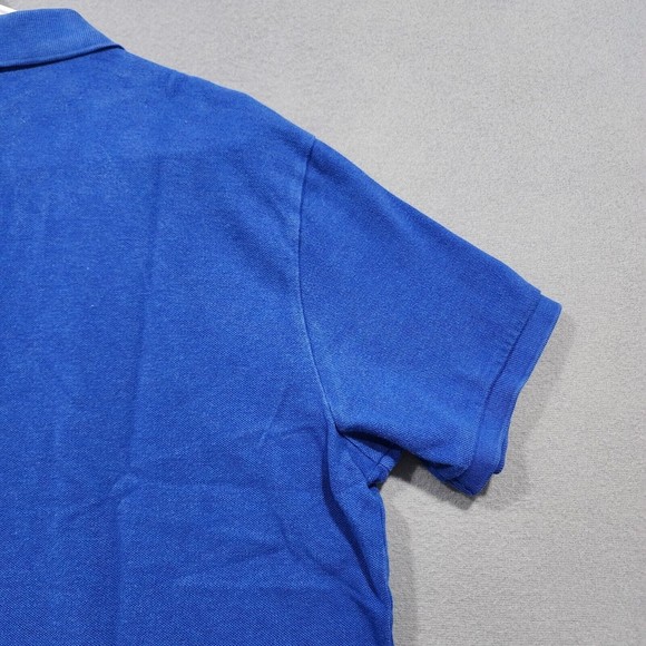 Polo Ralph Lauren Polo Shirt Mens XL Blue Solid Custom Fit 100% Cotton Vintage - Picture 13 of 16